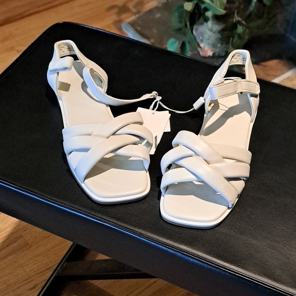 Zara Chic White Strappy Sandals